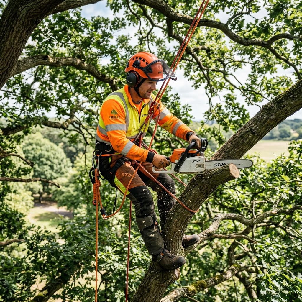Arborist at work